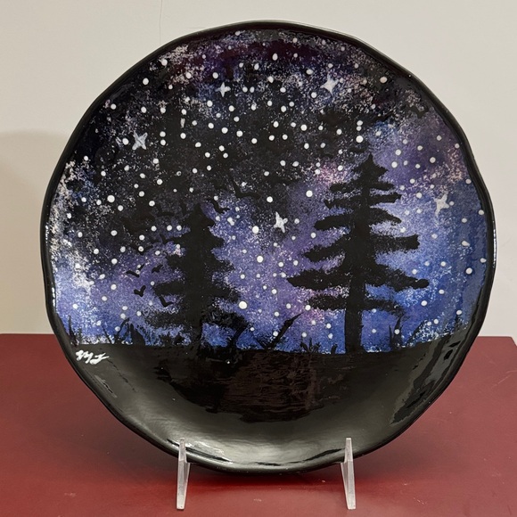 Other - Hand painted Starry Night Sky Decorative Plate